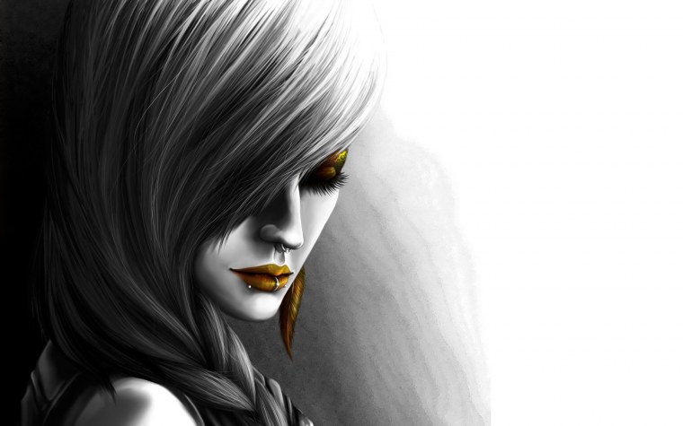 Красивый арт черно белый