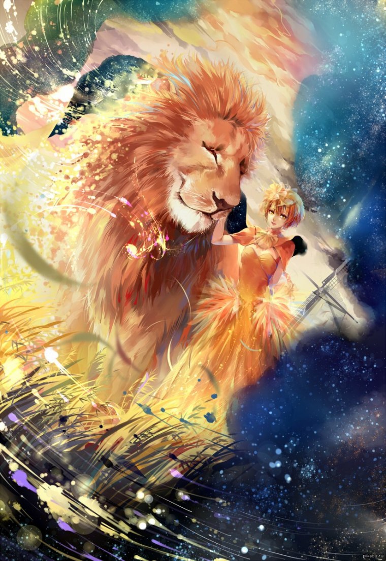 Женщина львица арт