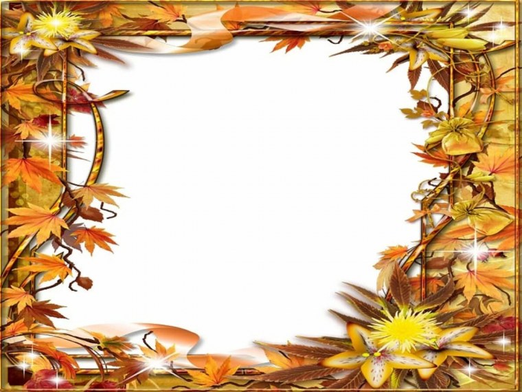 Рамка из осенних листиков