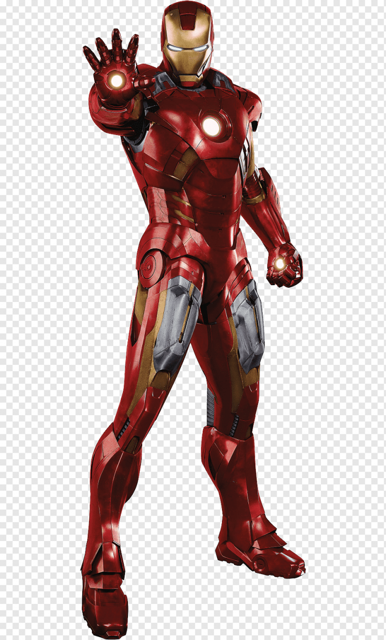 Железный человек на белом фоне