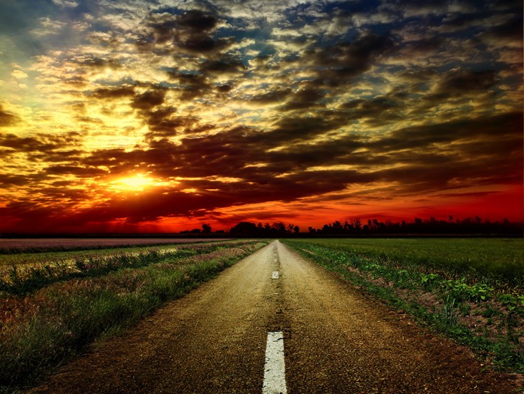 Дорога закат
