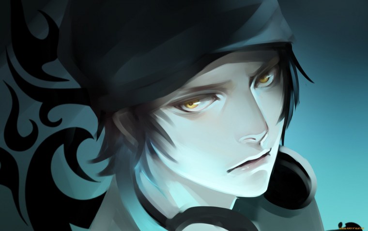 Аниме парень в очках