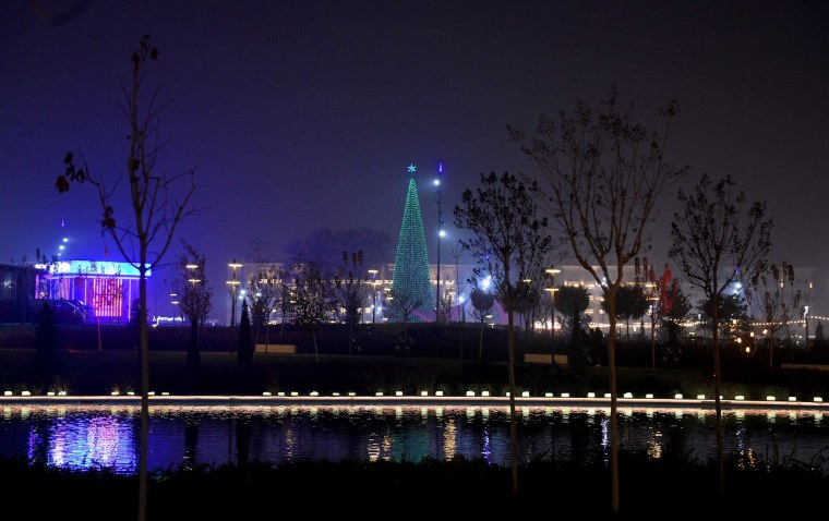 Узбекистан город Хива ночной вид