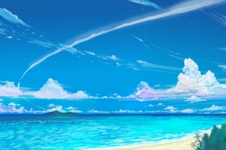 Рассвет море аниме