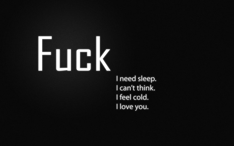 Чёрные обои с надписью