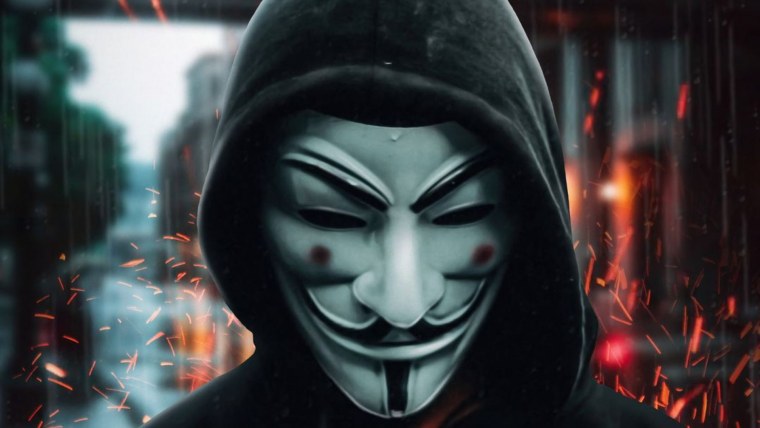 Маска Анонимуса для срисовки