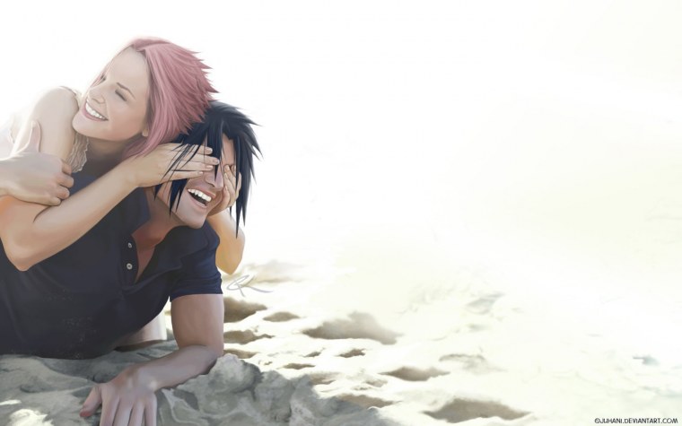 Обои для девочек аниме Наруто и Саске