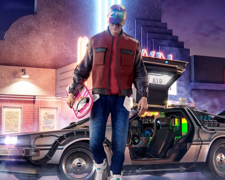 DMC DELOREAN киберпанк Марти Макфлай