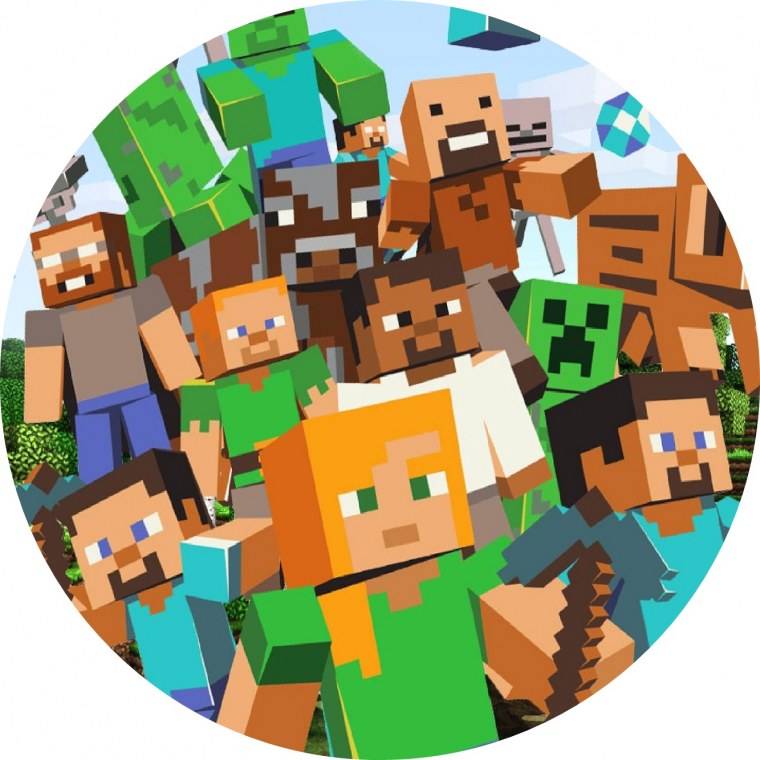 Круглая иконка МАЙНКРАФТА