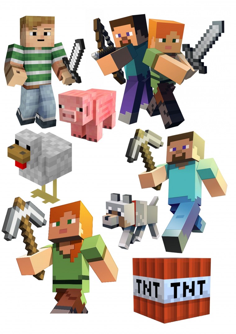 Майнкрафт картинки для печати на сахарной бумаге