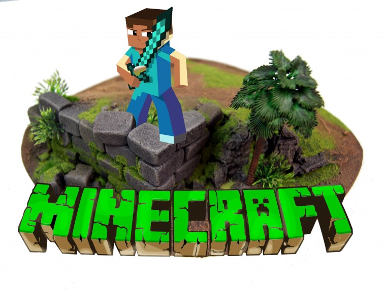 Надпись майнкрафт для торта