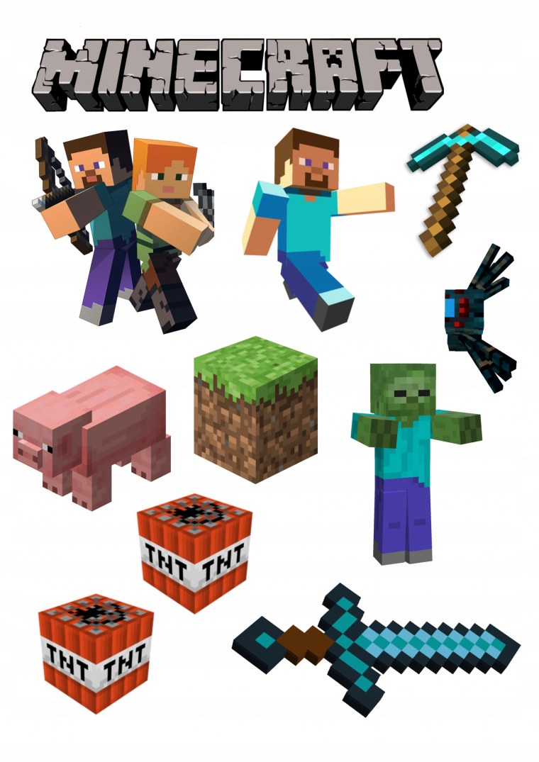 Майнкрафт печать на торт