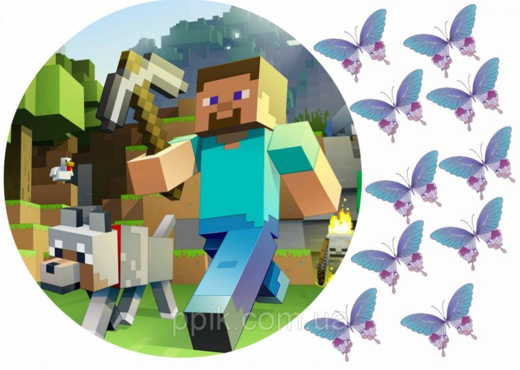 Печать на вафельной бумаге майнкрафт