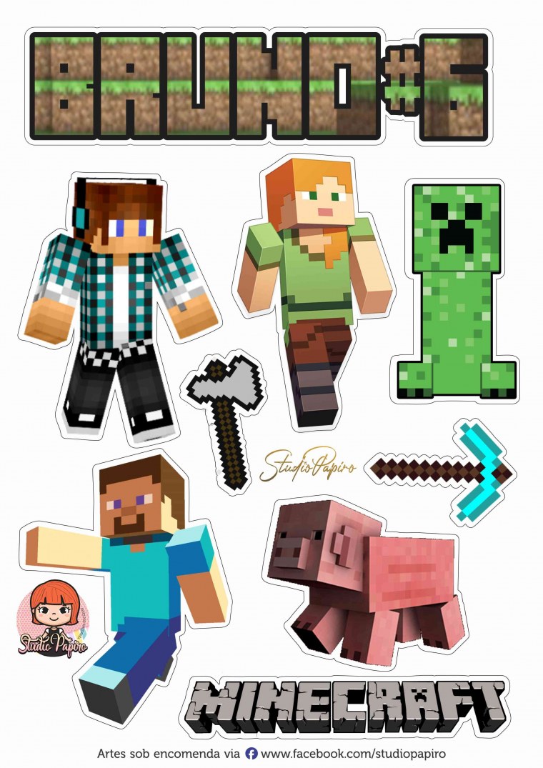 Герои МАЙНКРАФТА для печати