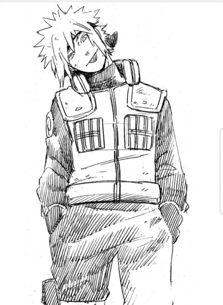 Раскраска Наруто режим Санина