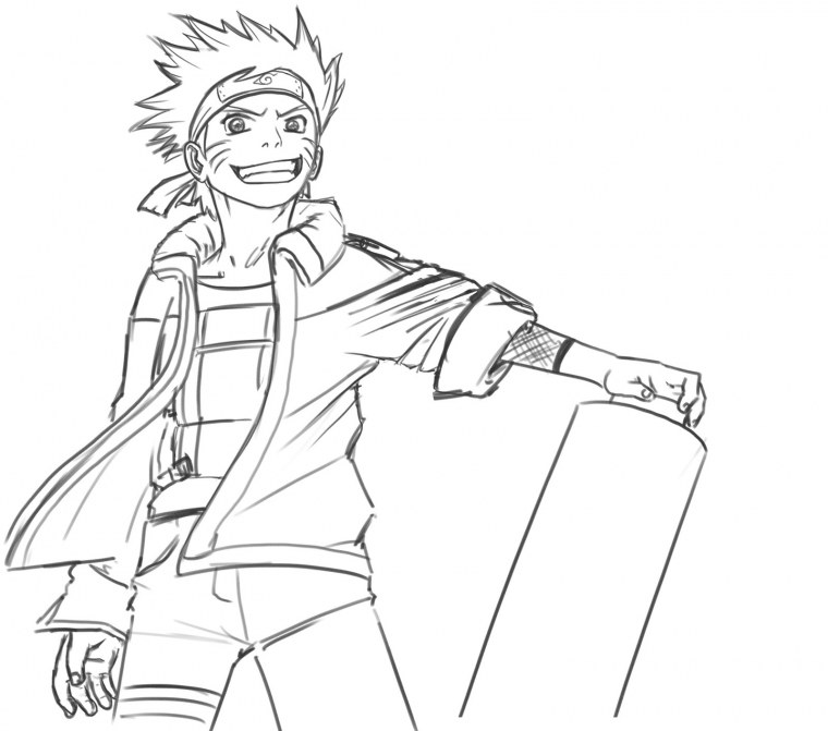 Раскраска Наруто персонажи в полный рост