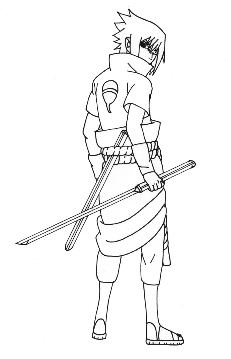 Наруто Узумаки раскраска в полный рост