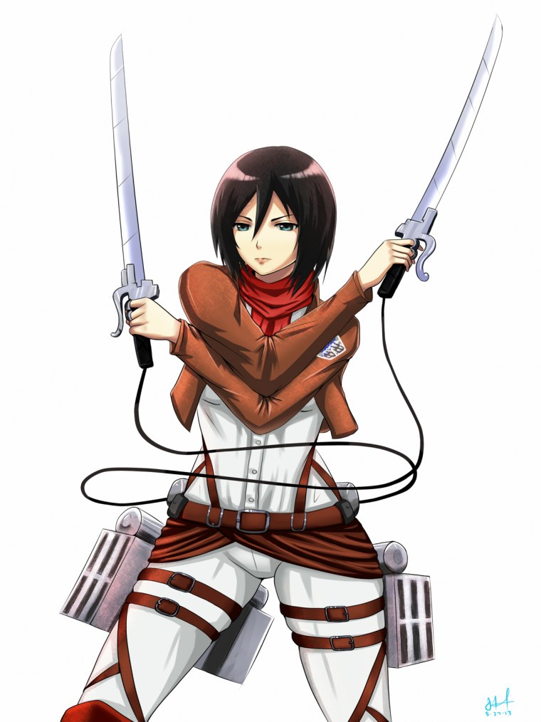 Микаса Аккерман в поный Рось