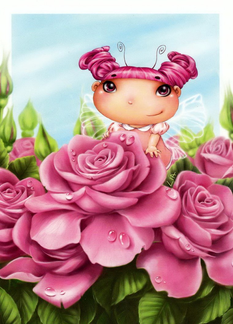 Котенок в цветах