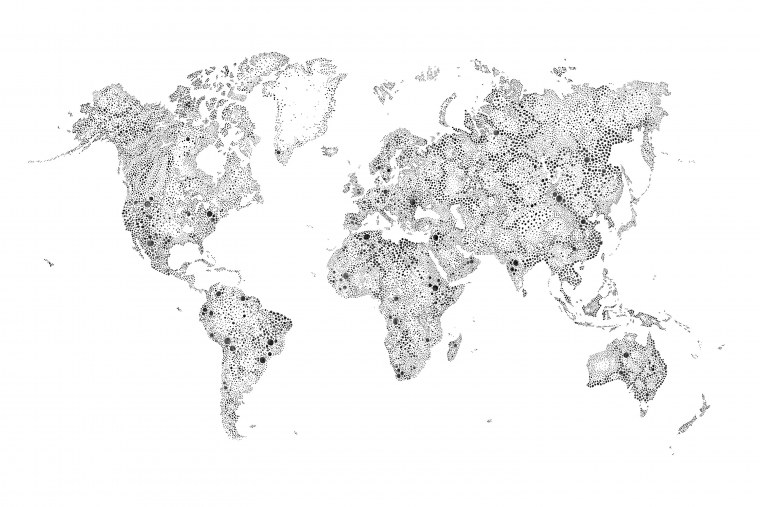 Контурные политические карты мира