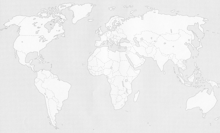 Контурная карта мира без фона