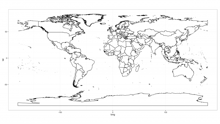 Карта мира белая