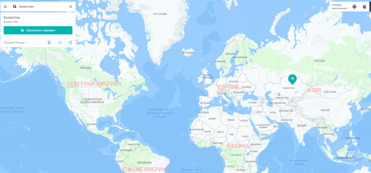 Карта мира контур