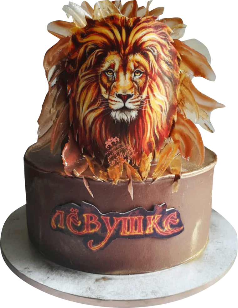 Трафарет для торта голова Льва