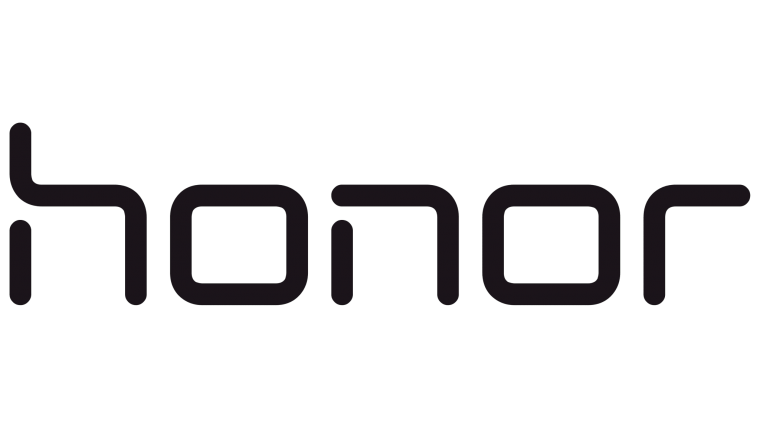 Логотип хонор на чёрном фоне