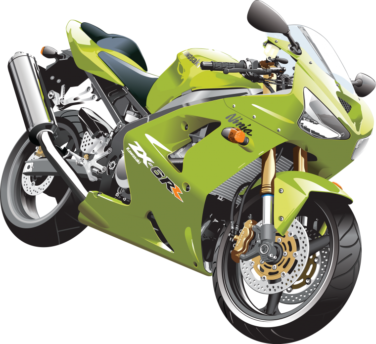 Мотоцикл Харлей Дэвидсон на белом фоне