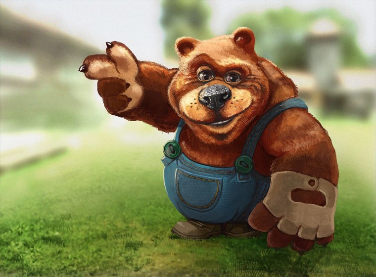 Медведь логотип арт