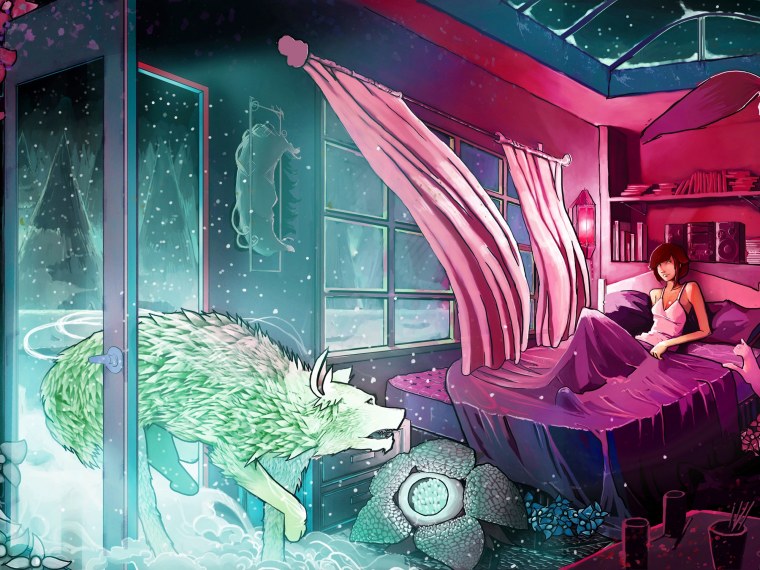 Сора и Широ в комнате