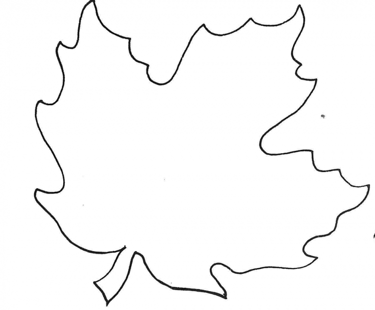 Кленовый листок трафарет