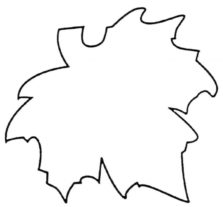 Кленовый лист раскраска