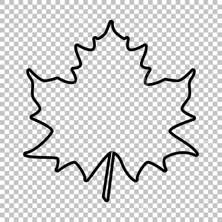 Трафарет кленового листа для вырезания из бумаги