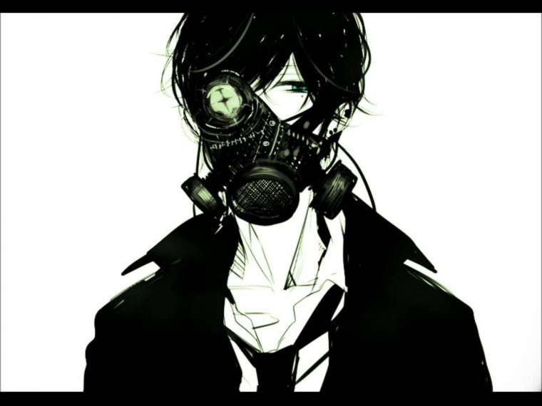 Аниме парень в маске