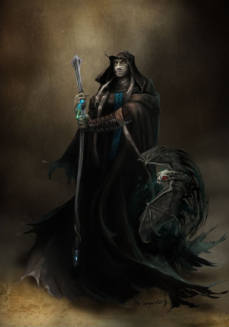 Фэнтези темный маг Колдун некромант