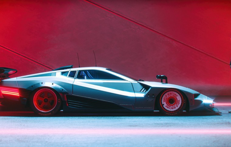 Cyberpunk 2077 машина неон