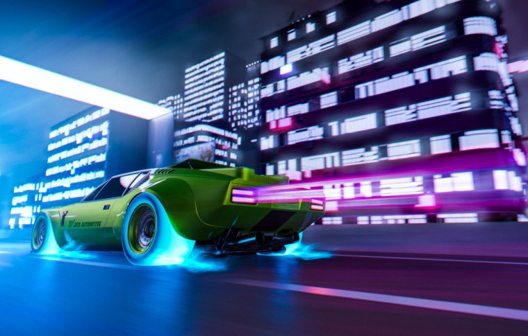 Countach Lamborghini Neon City