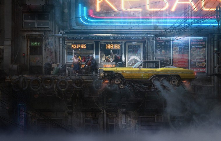 Ламборгини Каунтач неоновая