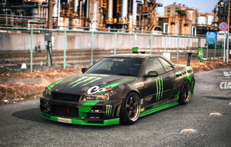 Nissan Skyline GTR r34 дрифт