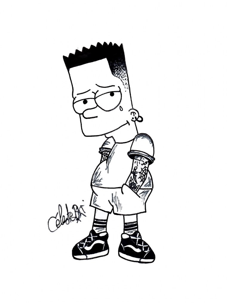 Эскизы мультяшных татуировок