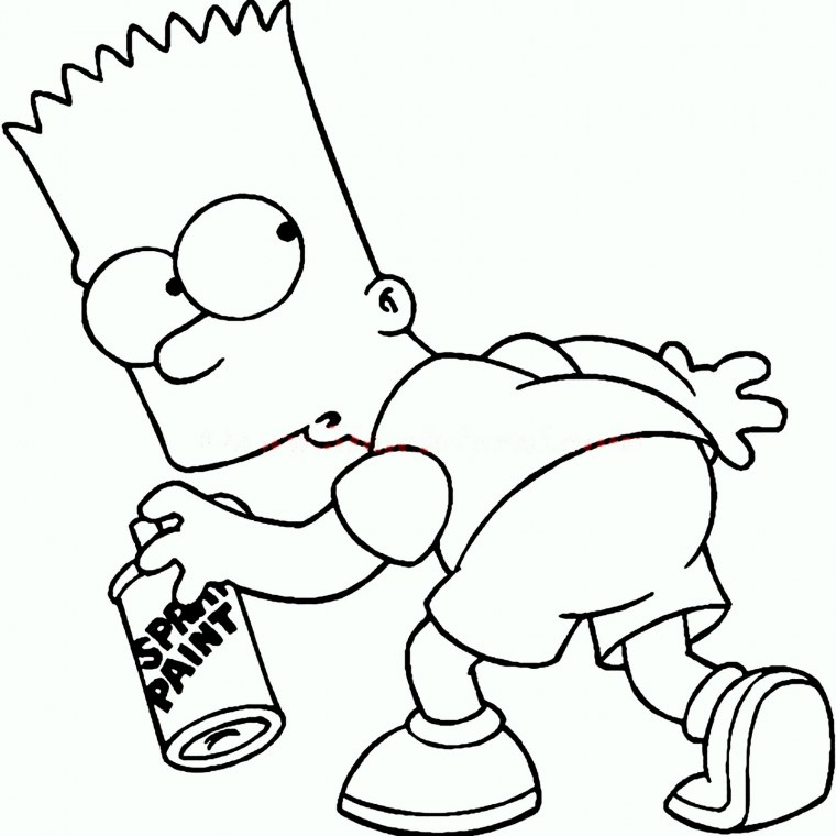 Татуировка барт симпсон