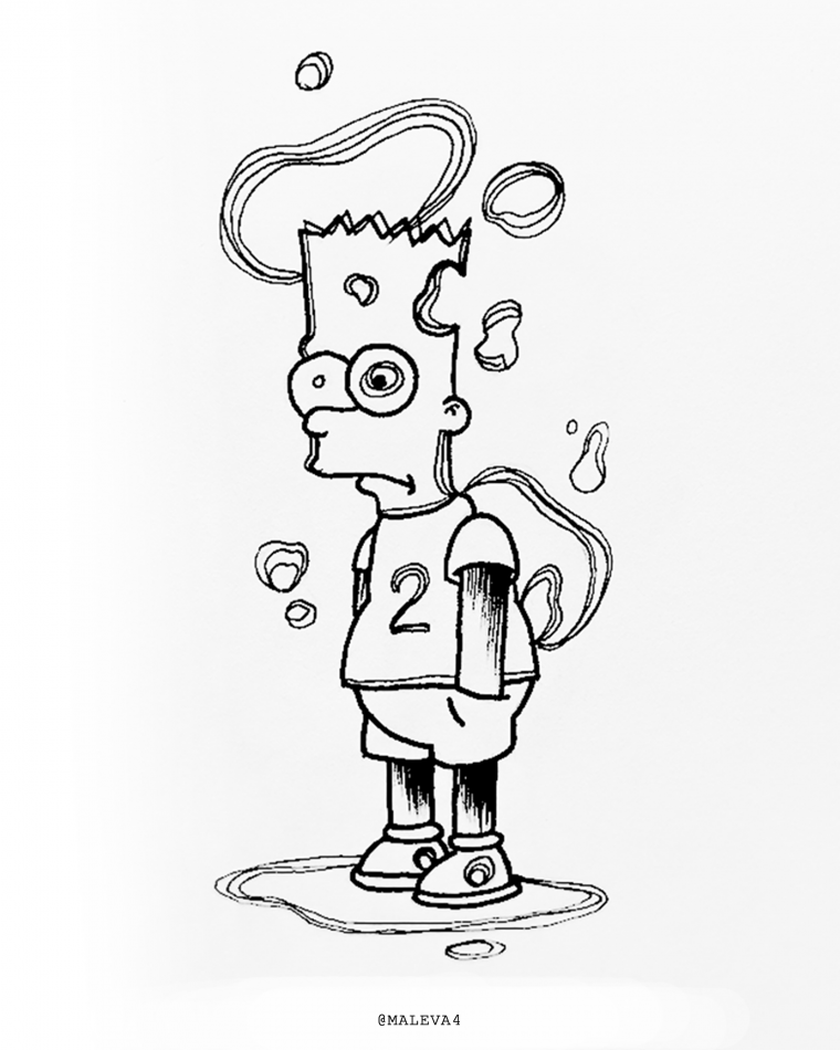 Раскраски симсон барт симпсон