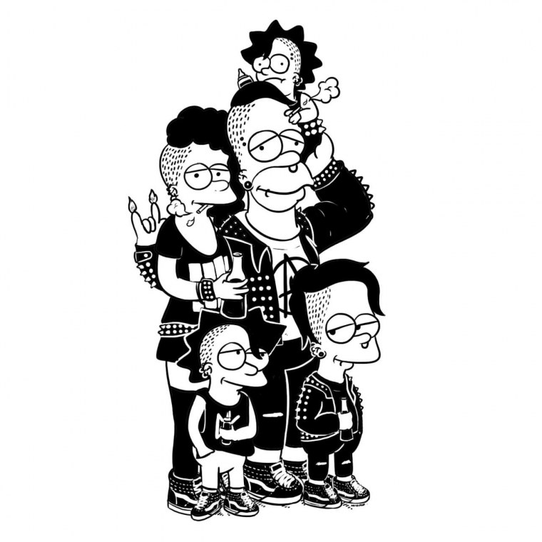 Раскраски для мальчиков барт симпсон