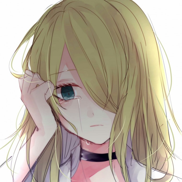 Аниме вытирает слезы