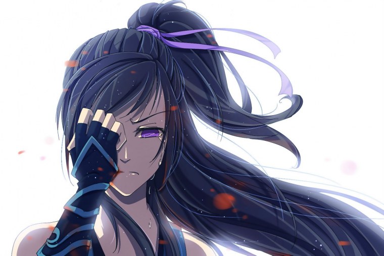 Плачущая аниме девочка