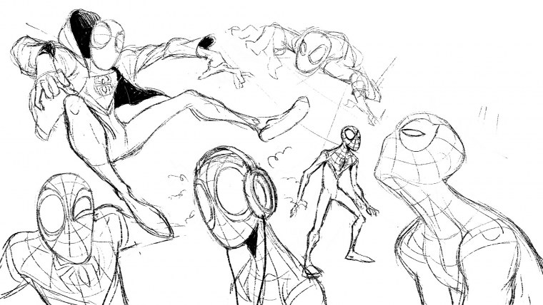 Раскраска человек паук Майлз Моралес