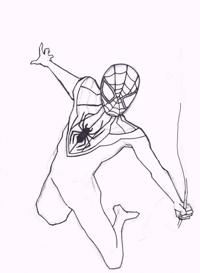 Майлз Моралес рисунок карандашом скетч