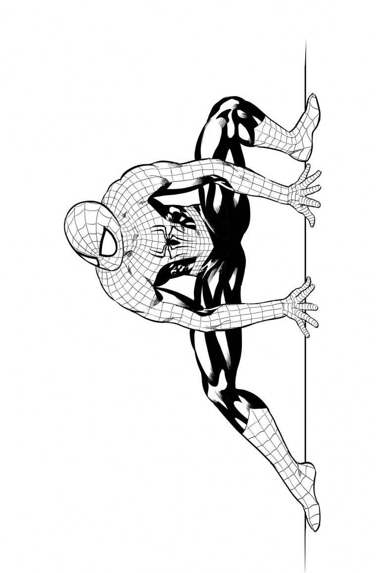 Поэтапный рисунок Майлза Моралеса